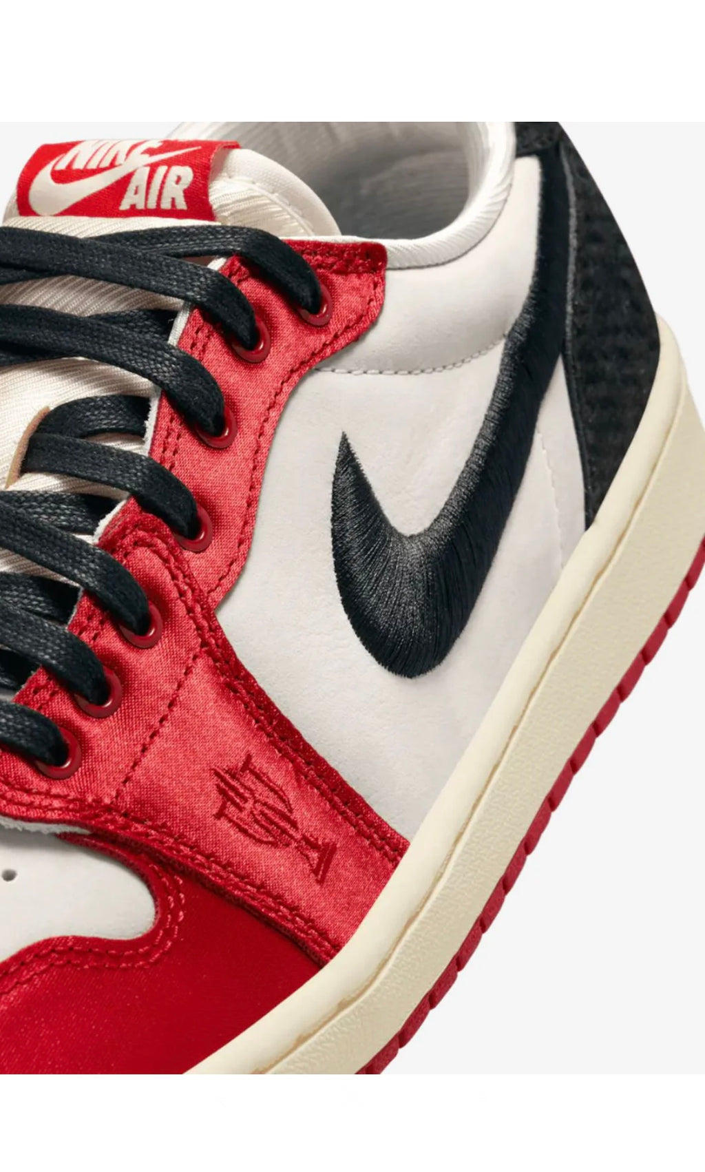 Air Jordan 1 Low OG x Trophy Room ‘Sail & Varisty Red’