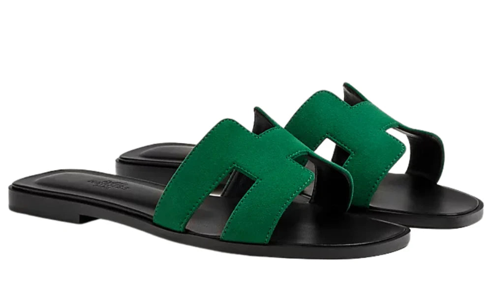 Hermes Sandales Oran "Electric Green