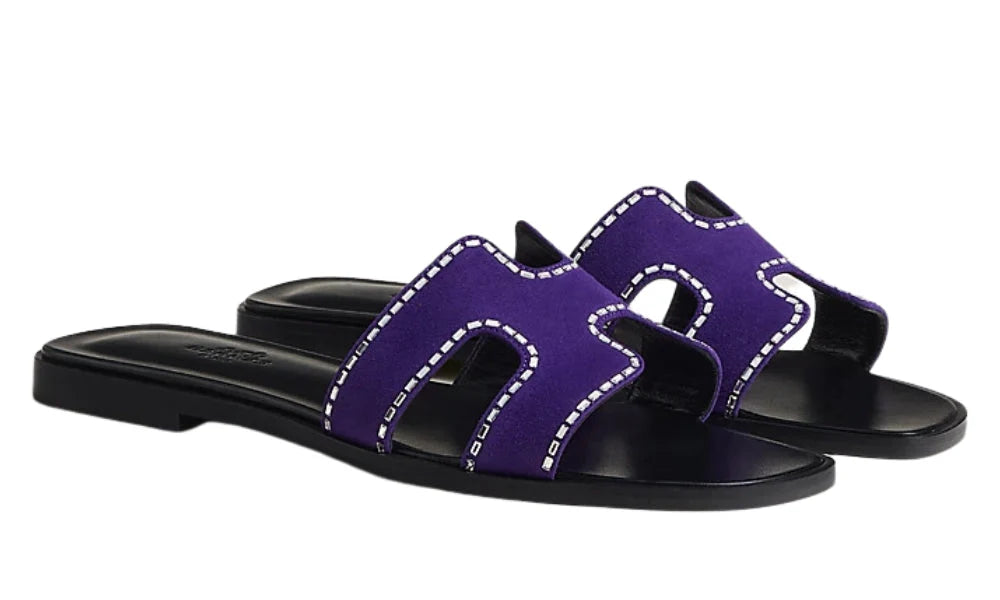 HERMES Oran Sandal "Violet Majorette